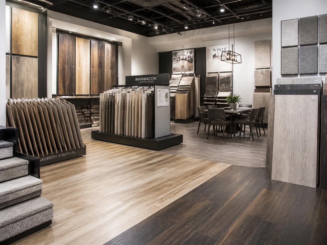 Flooring showroom display